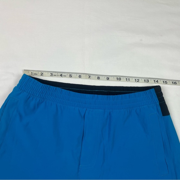 Bear Bottom Mens Lined Gym Shorts Sz Medium Blue Elastic Waist Pockets B6 - Picture 6 of 8
